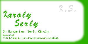 karoly serly business card