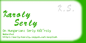 karoly serly business card